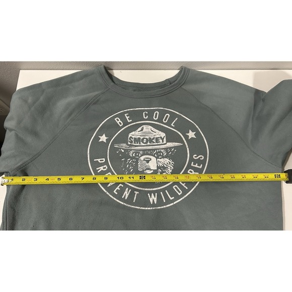Smokey Bear Women's Sweatshirt L Be Cool Prevent Wildfires Grayson Threads Boxy - Picture 6 of 13